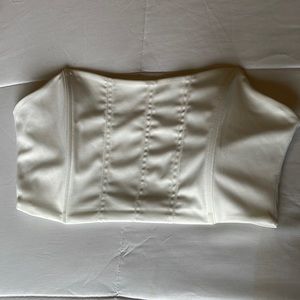 SHEIN solid white crop tube top